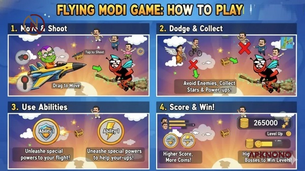 Flying Modi Game